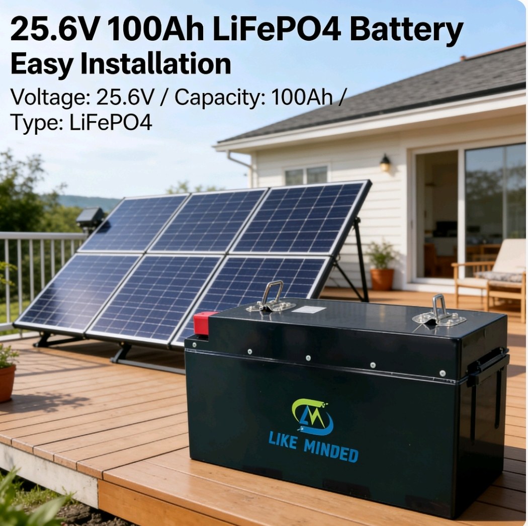 25.6V 100Ah RV LiFePO4 storage battery
